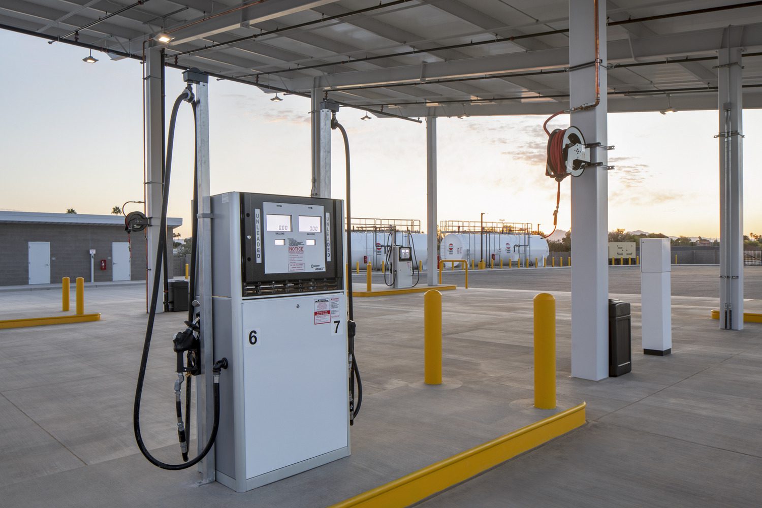 Fuel pump at industrial fueling station
